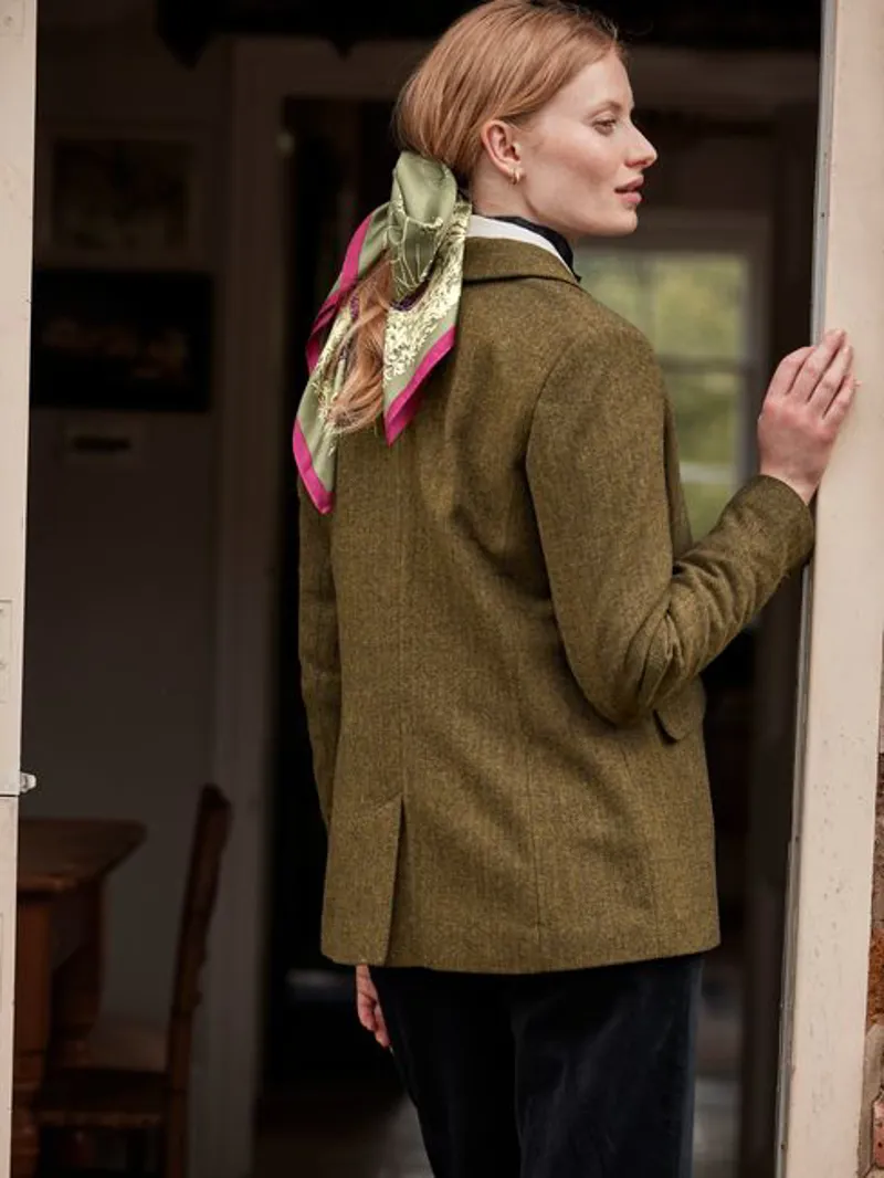 Joules Women s Bramble Wool Blazer Brown Tweed