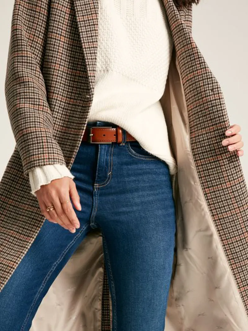 Joules Harrow Check Wool Blend Coat