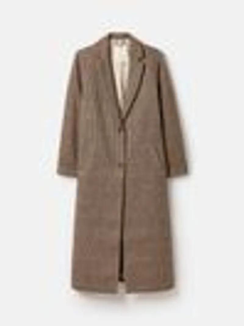 Joules Harrow Check Wool Blend Coat