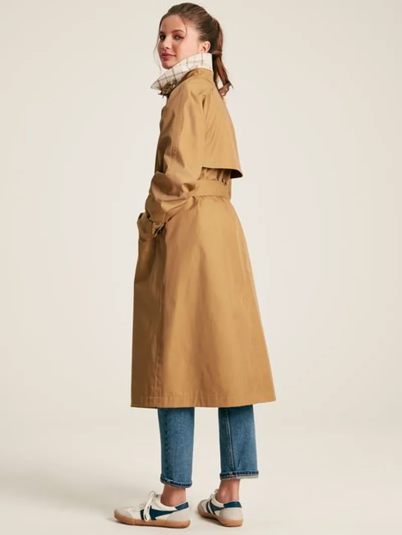 Joules Epwell Brown Waterproof Belted Trench Coat