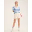 Joules Darcey Blue Stripe V-Neck T-Shirt