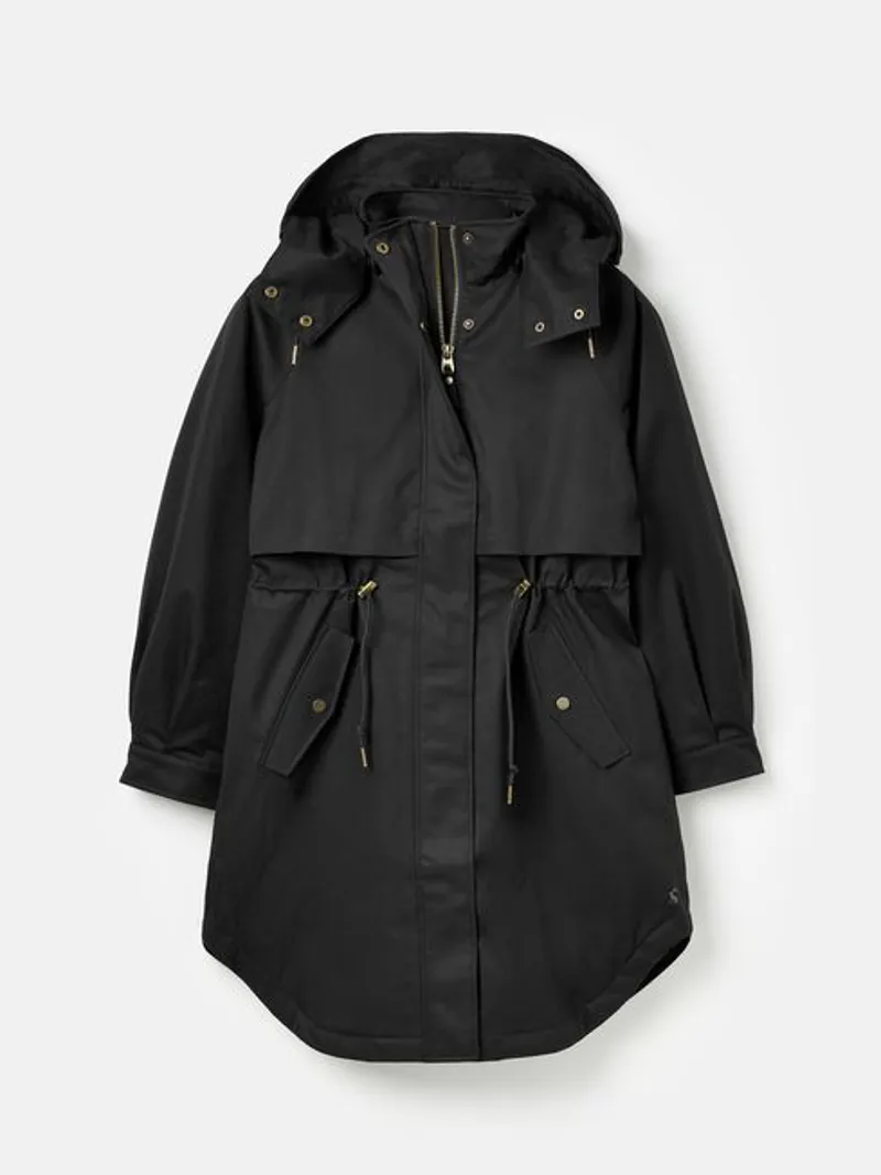Joules black coat on sale