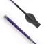 KM Elite Silver Braided Junior Whip in Purple
