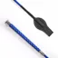 KM Elite Silver Braided Junior Whip in Royal Blue