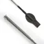 KM Elite Silver Braided Junior Whip in Silver Grey