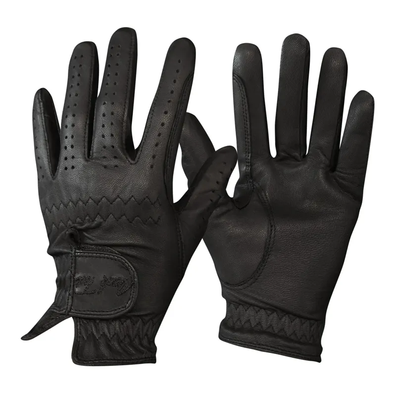 Mark Todd Leather 10 12 Yrs Riding Show Gloves in Black