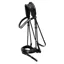 Schockemohle Westminster Rolled Bridle Black-Silver