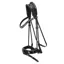 Schockemohle Westminster Rolled Bridle Black-Patent-Silver