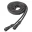 Schockemohle Inside Grip Rolled Leather Reins Black-Silver