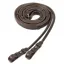 Schockemohle Inside Grip Rolled Leather Reins Dark Brown-Gold