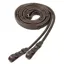 Schockemohle Inside Grip Rolled Leather Reins Dark Brown-Silver