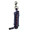 KM Elite Double Braided Nylon Lead Rope 7ft - Navy - Blue/White/Red
