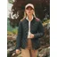 Joules Braemar Luxe Navy Showerproof Diamond Quilted Coat