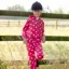 Battles Supreme Products Child's Dotty Fleece Onesie -Paradise Pink