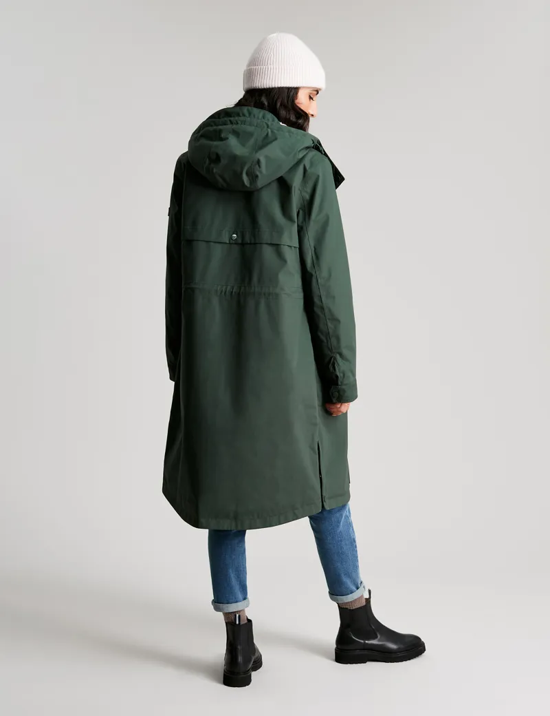 Joules Loxley Cosy Waterproof Coat - Deep Forest Green