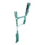 Hy Sport Active Head Collar and Lead Rope - Spearmint Green/Grey