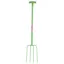 Red Gorilla 4 Prong Manure Fork T- Handle Pistachio