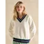 Joules Varsity Sweat Jumper - Creme