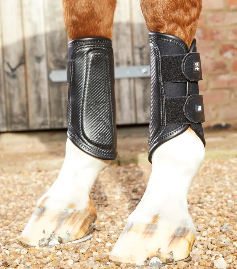 Premier Equine Carbon Air Tech Double Locking Brushing Boots Black