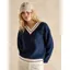Joules Varsity Navy Embroidered Sweatshirt