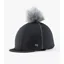 Premier Equine Jersey Hat Silk with Faux Fur Pom Pom Black