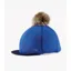 Premier Equine Jersey Hat Silk with Faux Fur Pom Pom Royal Blue