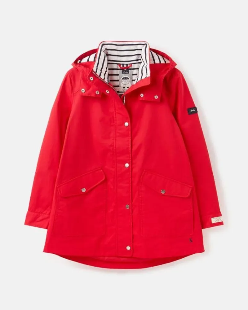Joules Coast Waterproof Mac Red