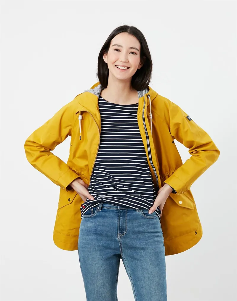 Joules Shoreside Coastal Waterproof Jacket Antique Gold