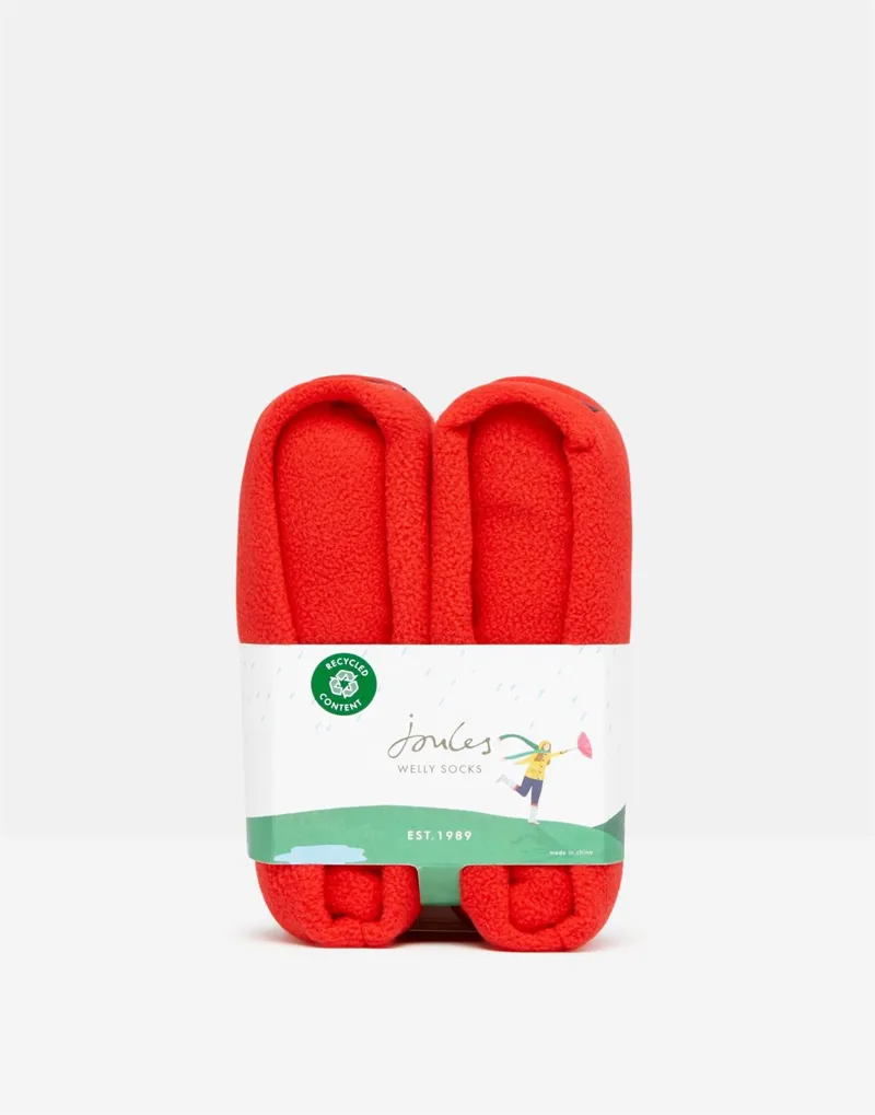 Joules Welton Welly Sock Red