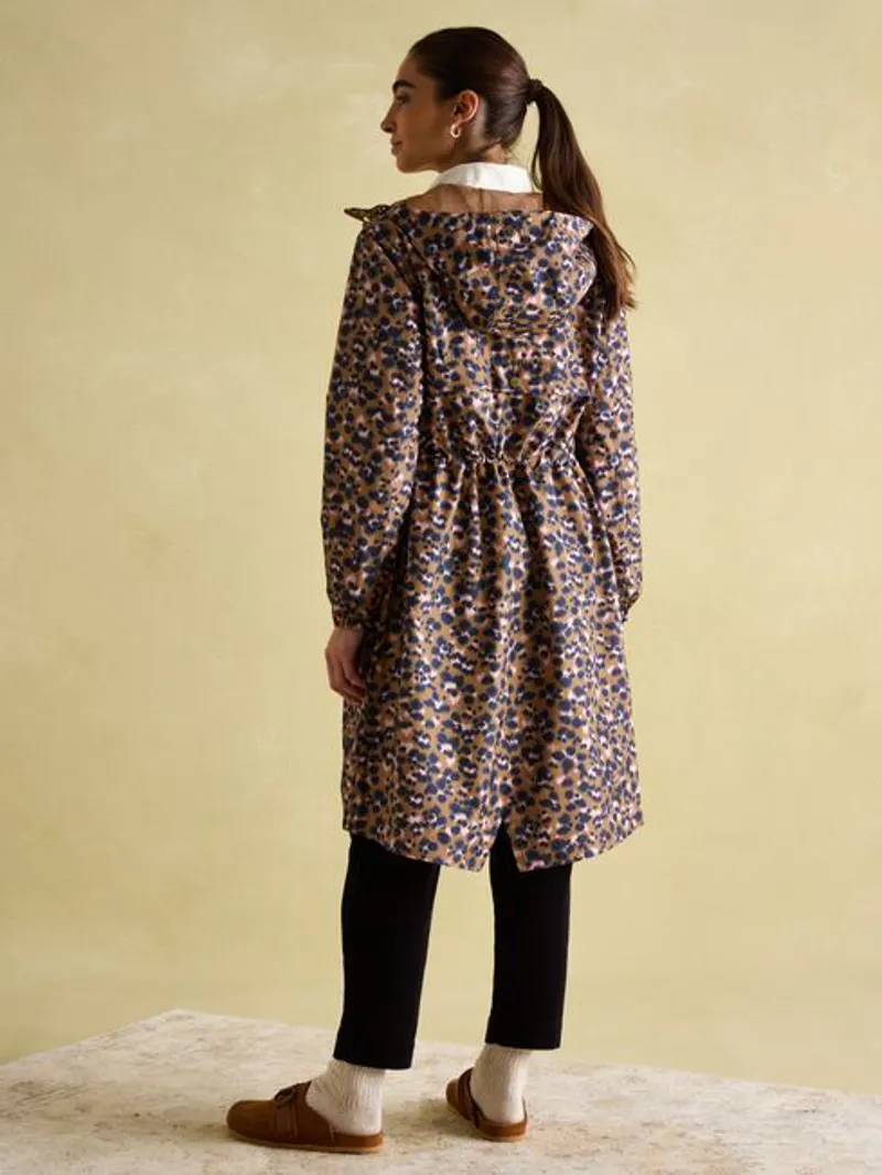 Joules Holkham Tan Waterproof Packable Raincoat With Hood