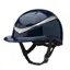 Charles Owen Halo Luxe Hat Navy Gloss / Platinum Wide Peak