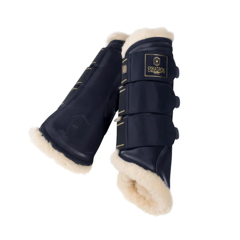 Navy tendon boots top