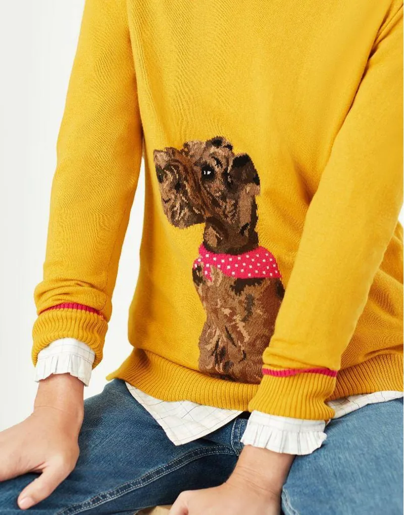 Miranda crew neck intarsia jumper online