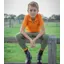Premier Equine Cisco Junior Unisex Polo Shirt Orange