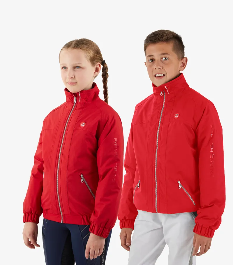 Premier Equine Junior Pro Rider Unisex Riding Jacket Red