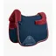 Premier Equine CC Merino Wool European Saddle Pad - Dressage Navy/Burgundy Wool