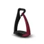 FreeJump Soft Up Pro Plus Stirrups -  Black / Pearl Red Velvet