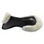 Horsena Regular Dressage Gel Pad with Rolled Edge Real Sheepskin - Black/Natural
