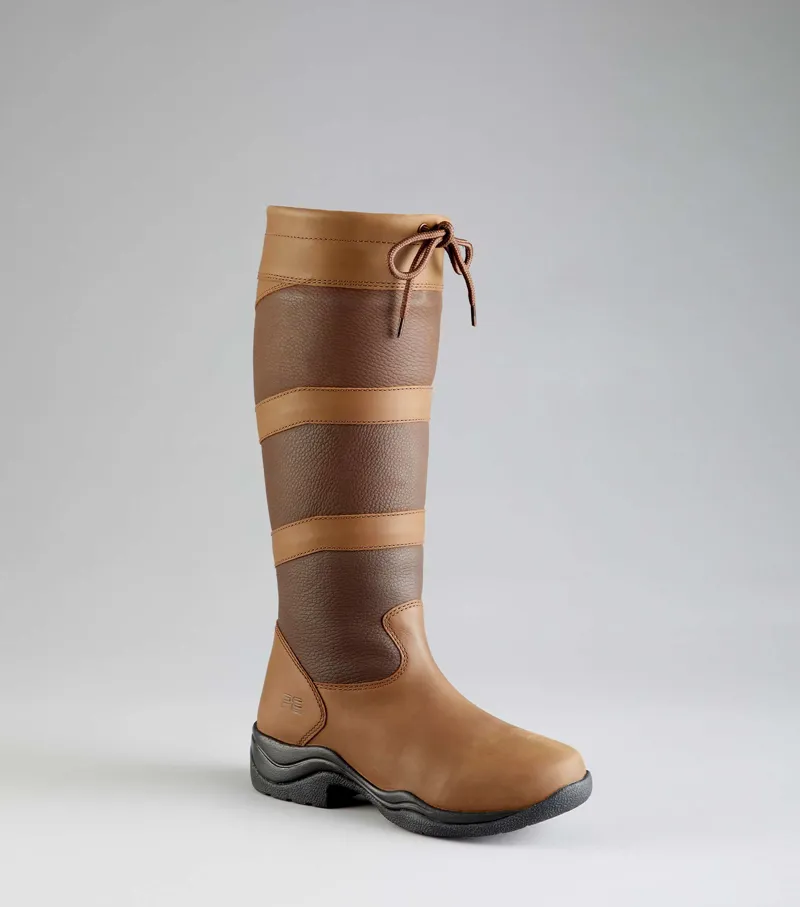 Premier Equine Vallenia Ladies Waterproof Country Boots Brown