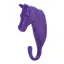 Perry Equestrian Horse Head Single Stable/Wall Hook in Purple